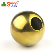 AISI 304 /316 Stainless Steel  Golden Hollow Ball  For Stainless Steel Balustrade Decoration